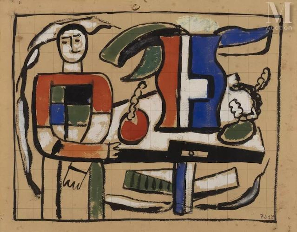 Still life with character by Fernand Leger
