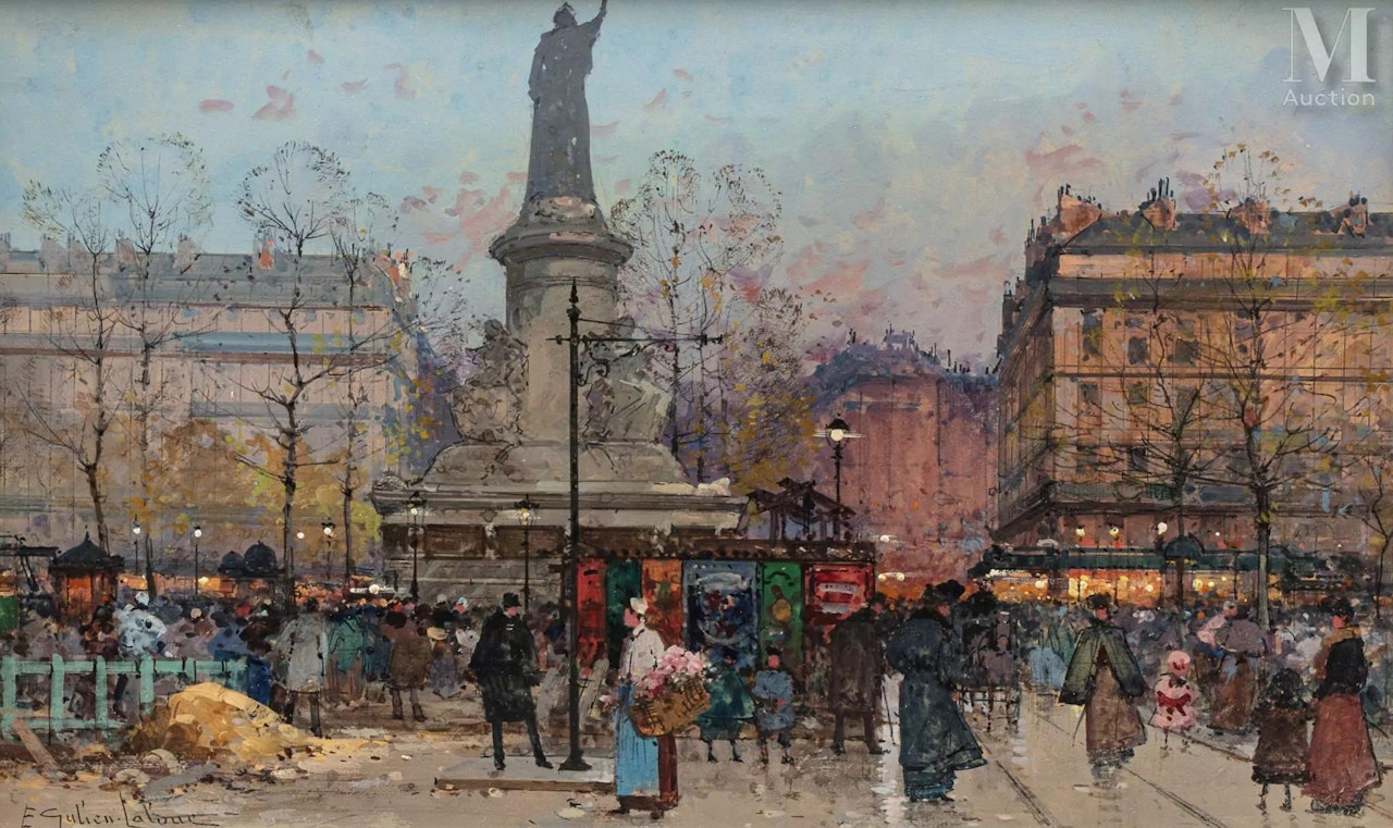 Republic Square by Eugene Galien-Laloue