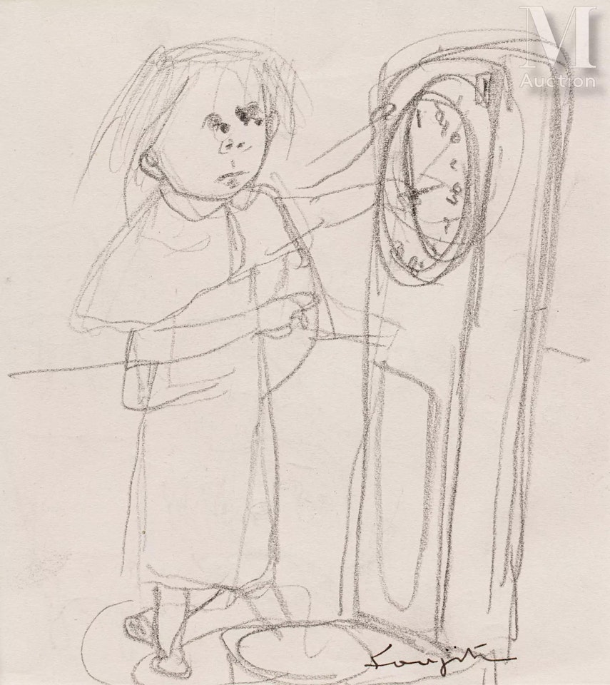 The balance / Child playing with his doll - Little trades by Leonard Tsuguharu Foujita