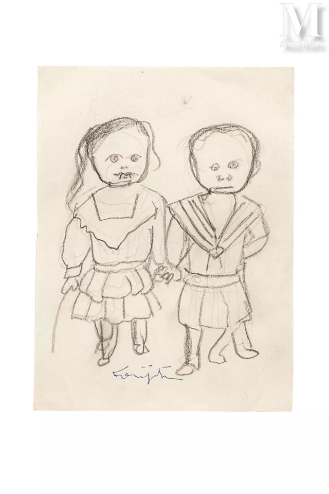 Little children in uniform by Leonard Tsuguharu Foujita