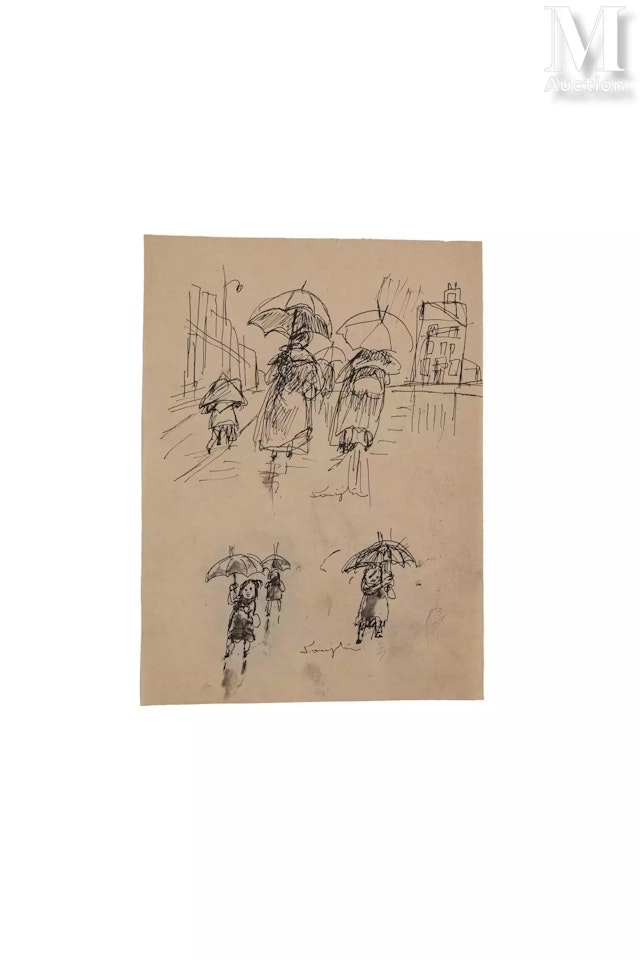 Paris, in the rain by Leonard Tsuguharu Foujita