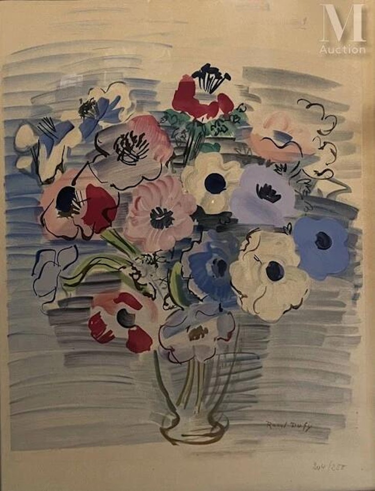 The bouquet of anemones by Raoul Dufy