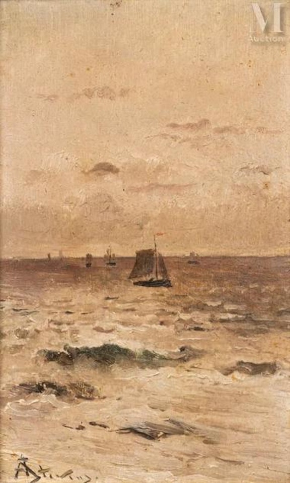 Boat at sea by Alfred Stevens