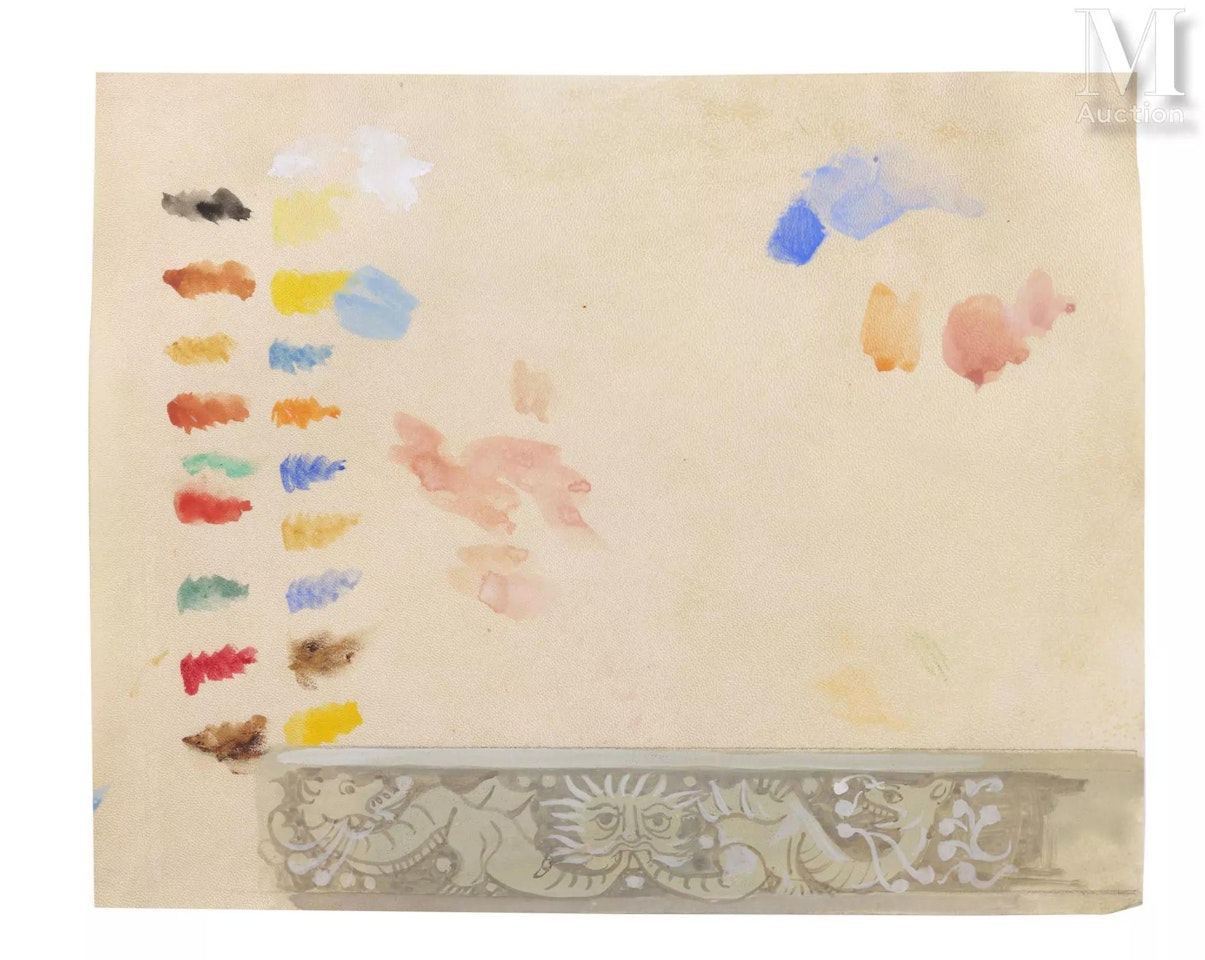 Study of decorative element by Leonard Tsuguharu Foujita