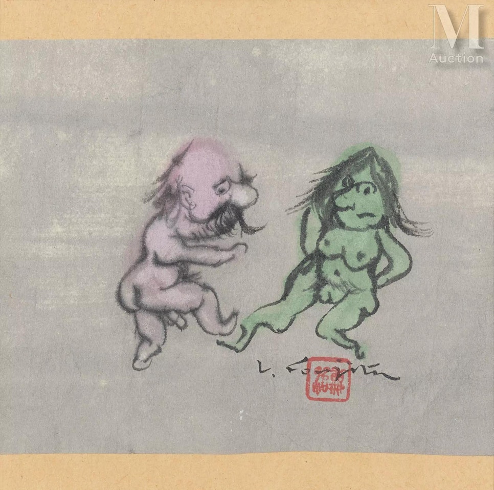 The couple by Leonard Tsuguharu Foujita