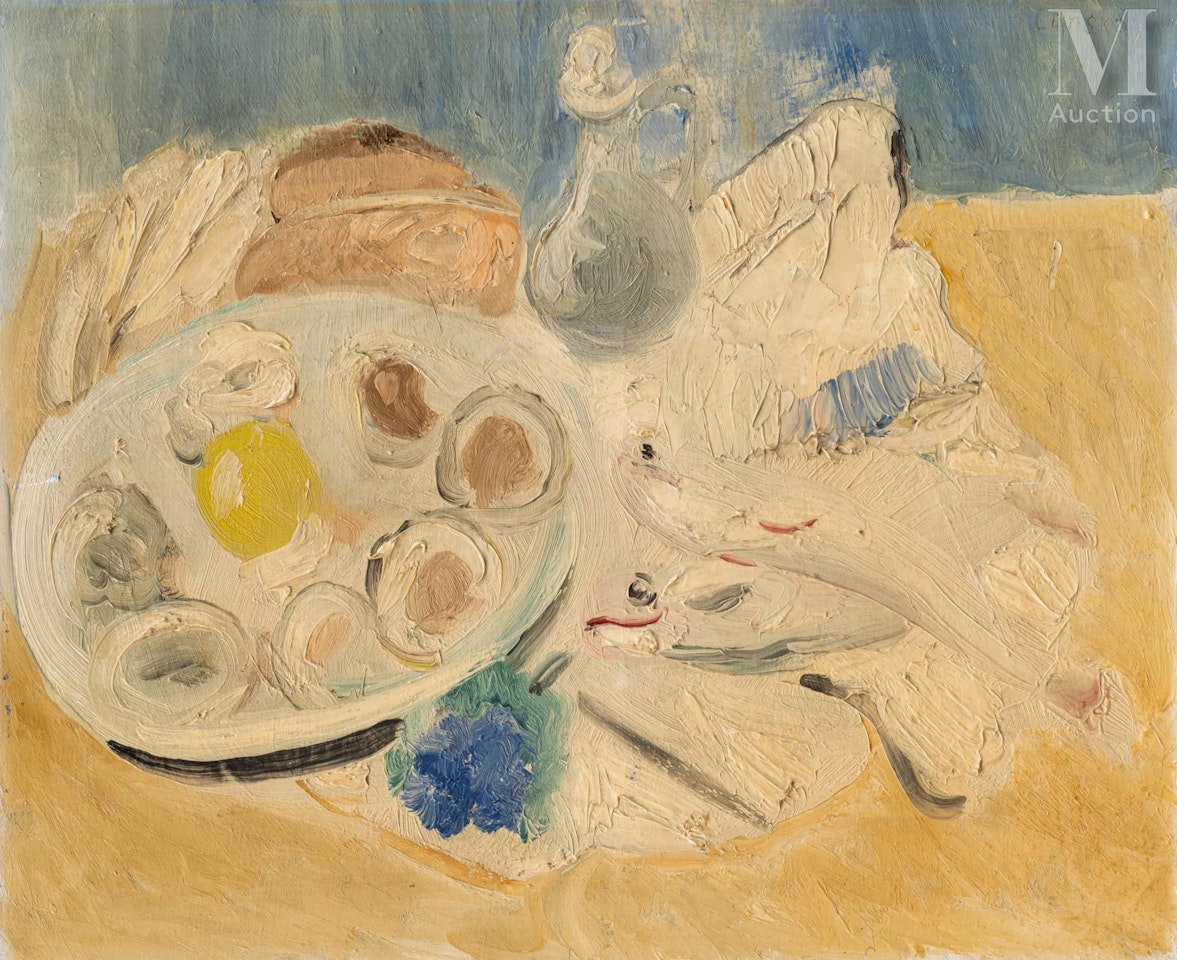 Composition with seafood and fish by André Lanskoy