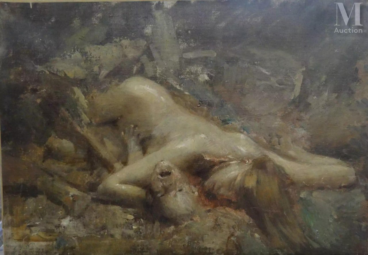Heartbreaking love (sketch) by Leon Comerre