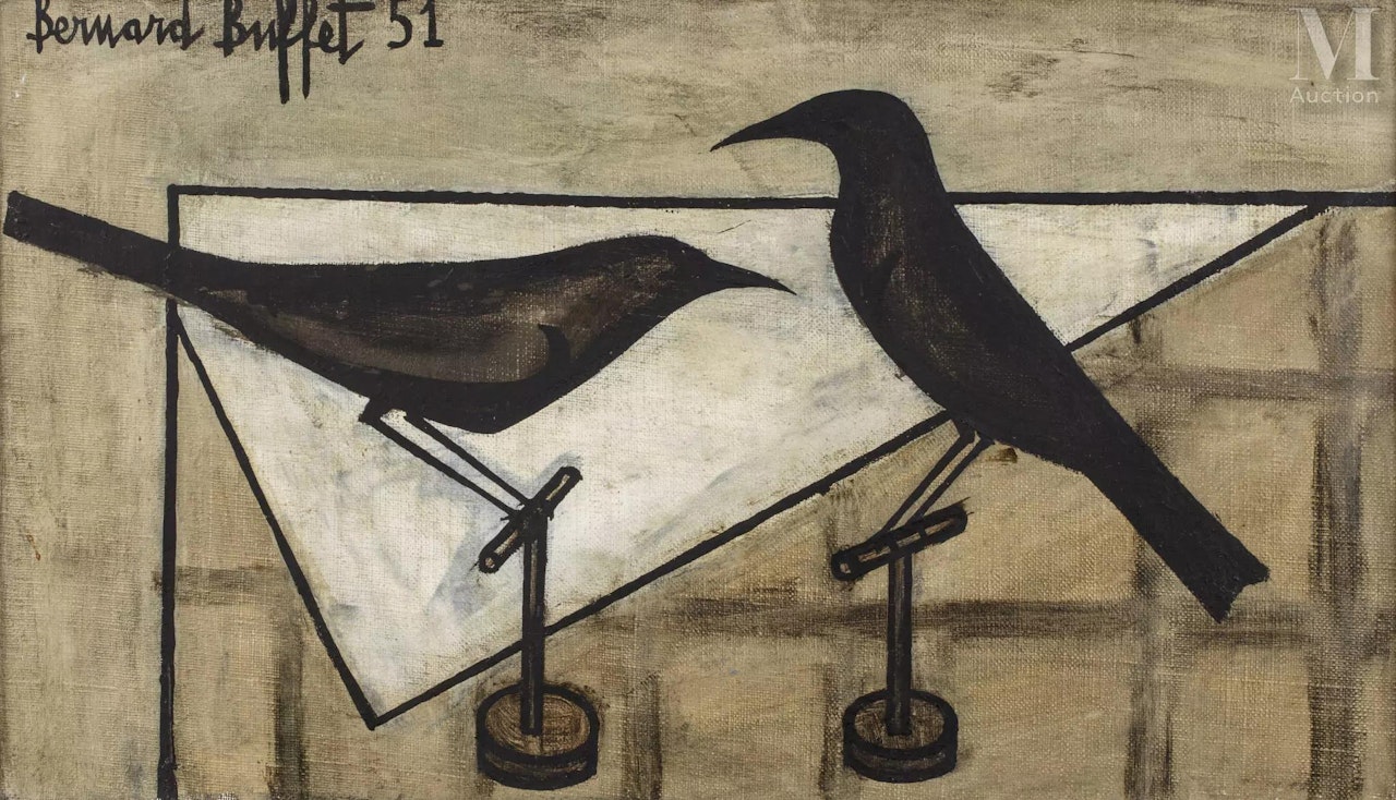 The two blackbirds by Bernard Buffet