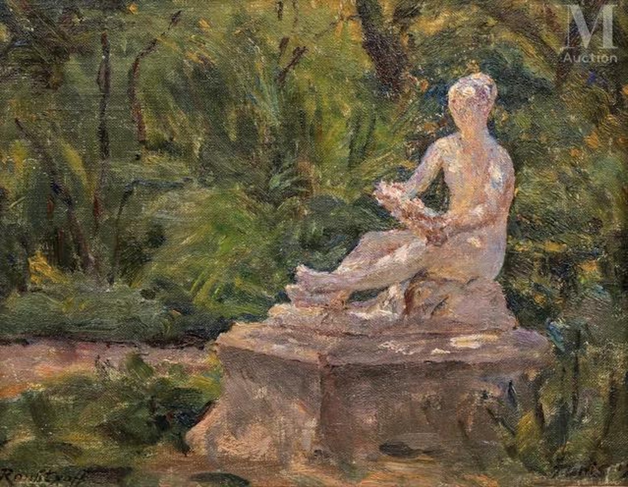 Statue in a park in Tunis by Alexandre Roubtzoff