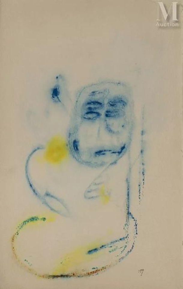 Blue head by Henri Michaux