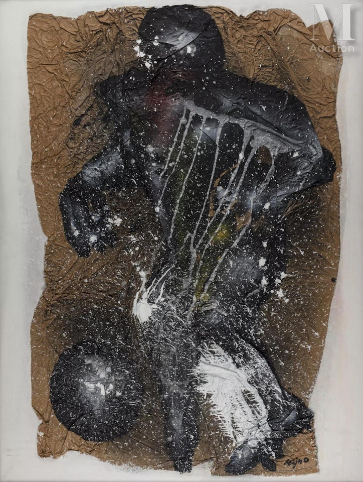 Match under the snow, crumpled ball by Ladislas Kijno