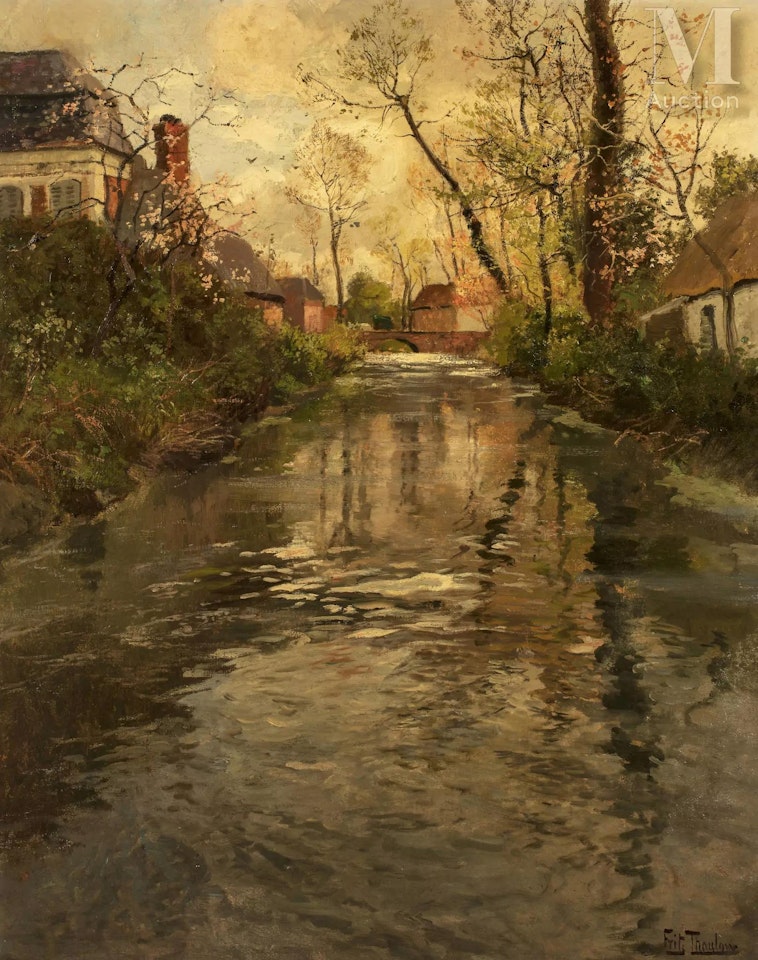 Riverside by Fritz Thaulow