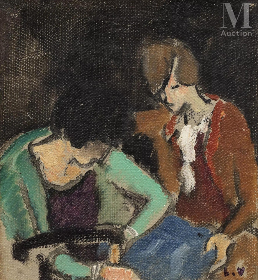 Women at the sewing machine by Louis Valtat