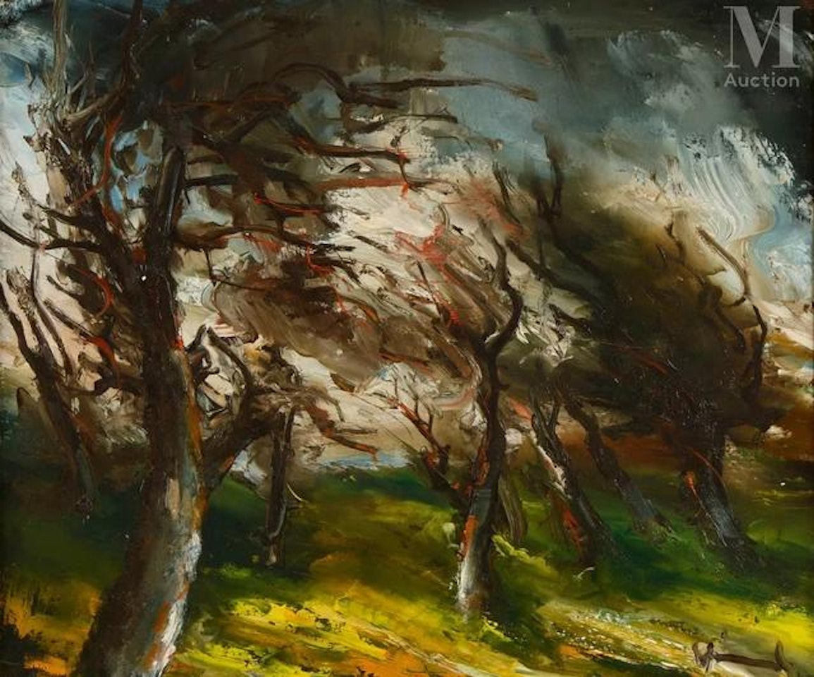 The orchard under the storm by Maurice de Vlaminck