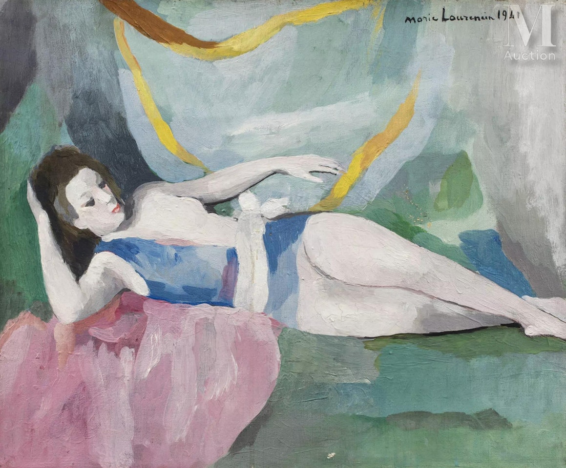 Lying dancer by Marie Laurencin