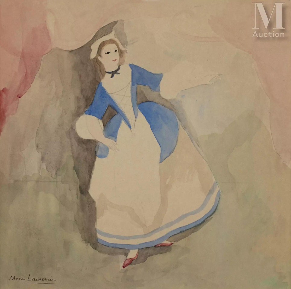 Portrait of the actress Beatrix Dussane by Marie Laurencin