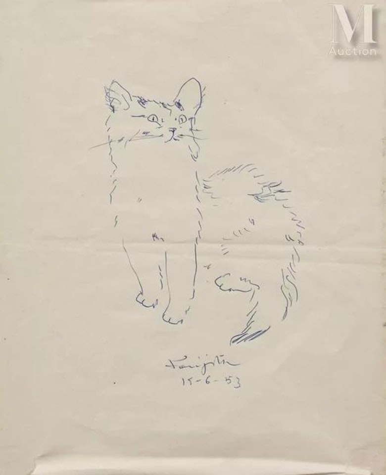 Cat by Leonard Tsuguharu Foujita