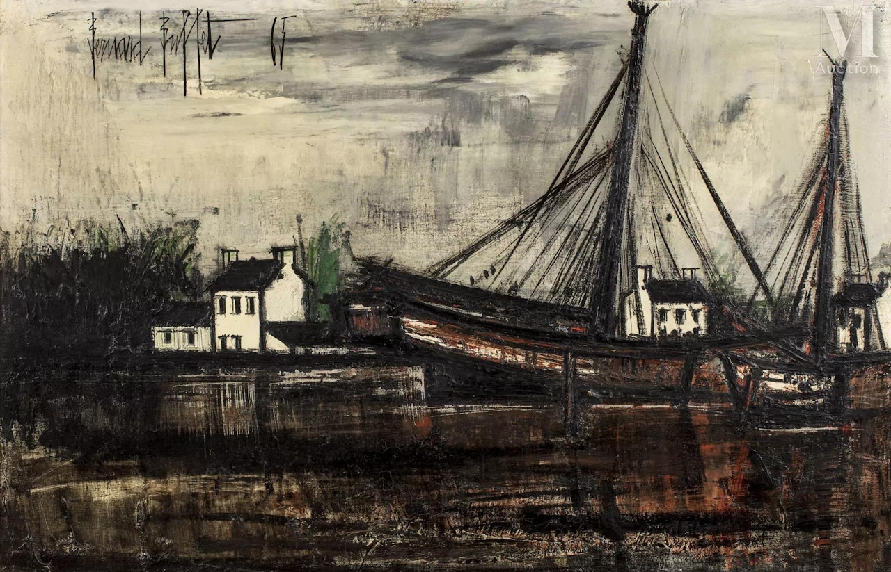 Boats at Fresnaye Bay by Bernard Buffet