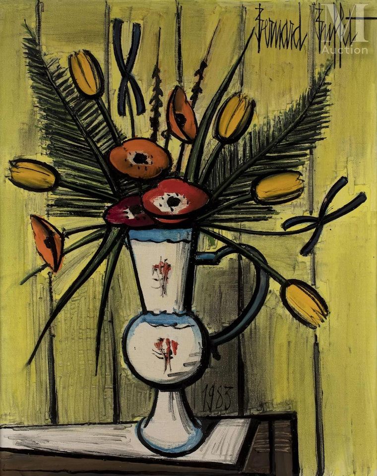 Bouquet in a vase by Bernard Buffet