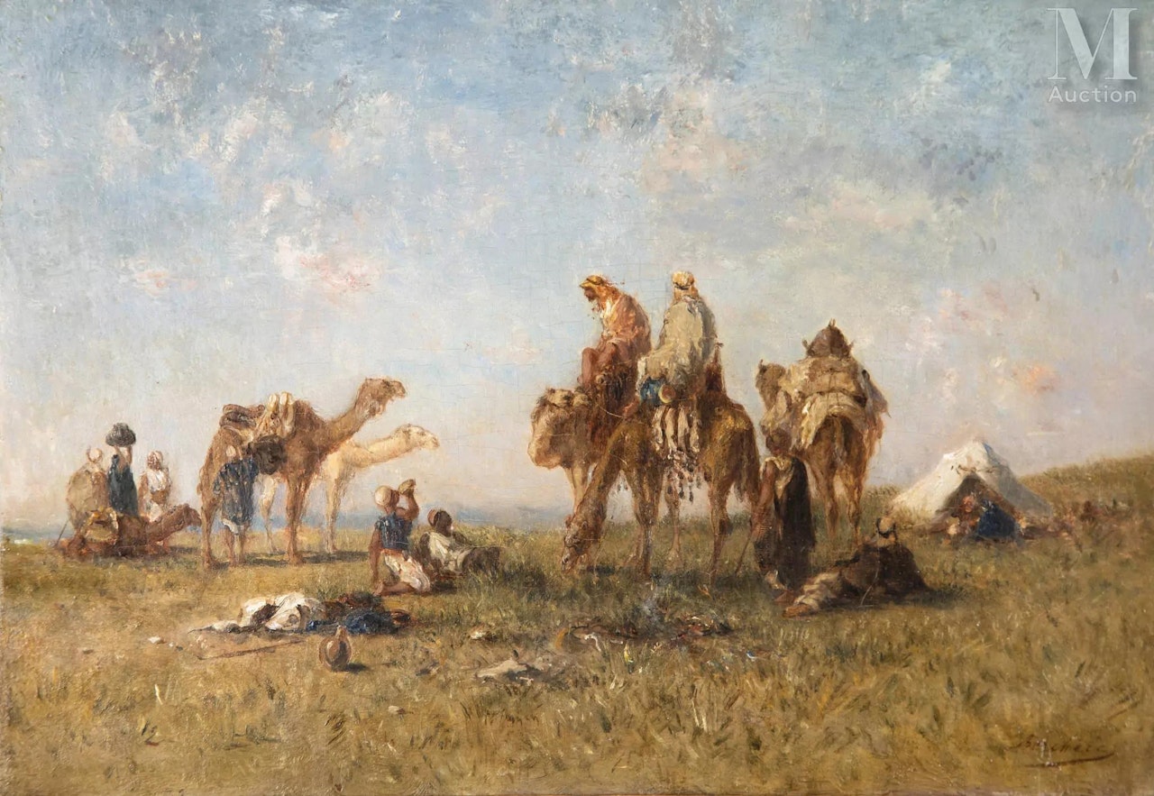 Arab horsemen by Narcisse Berchere