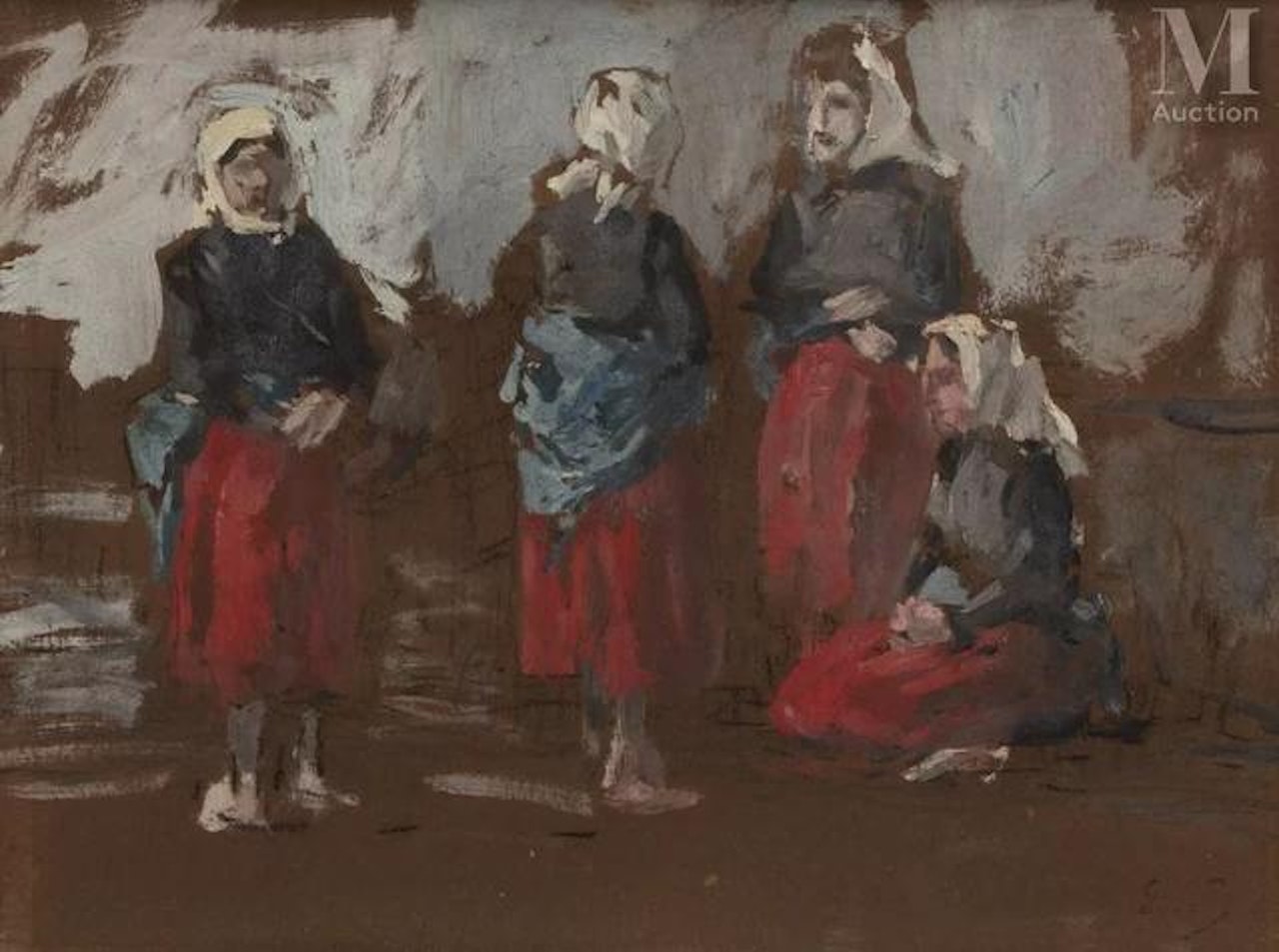 Study of Bretons by Eugène Boudin