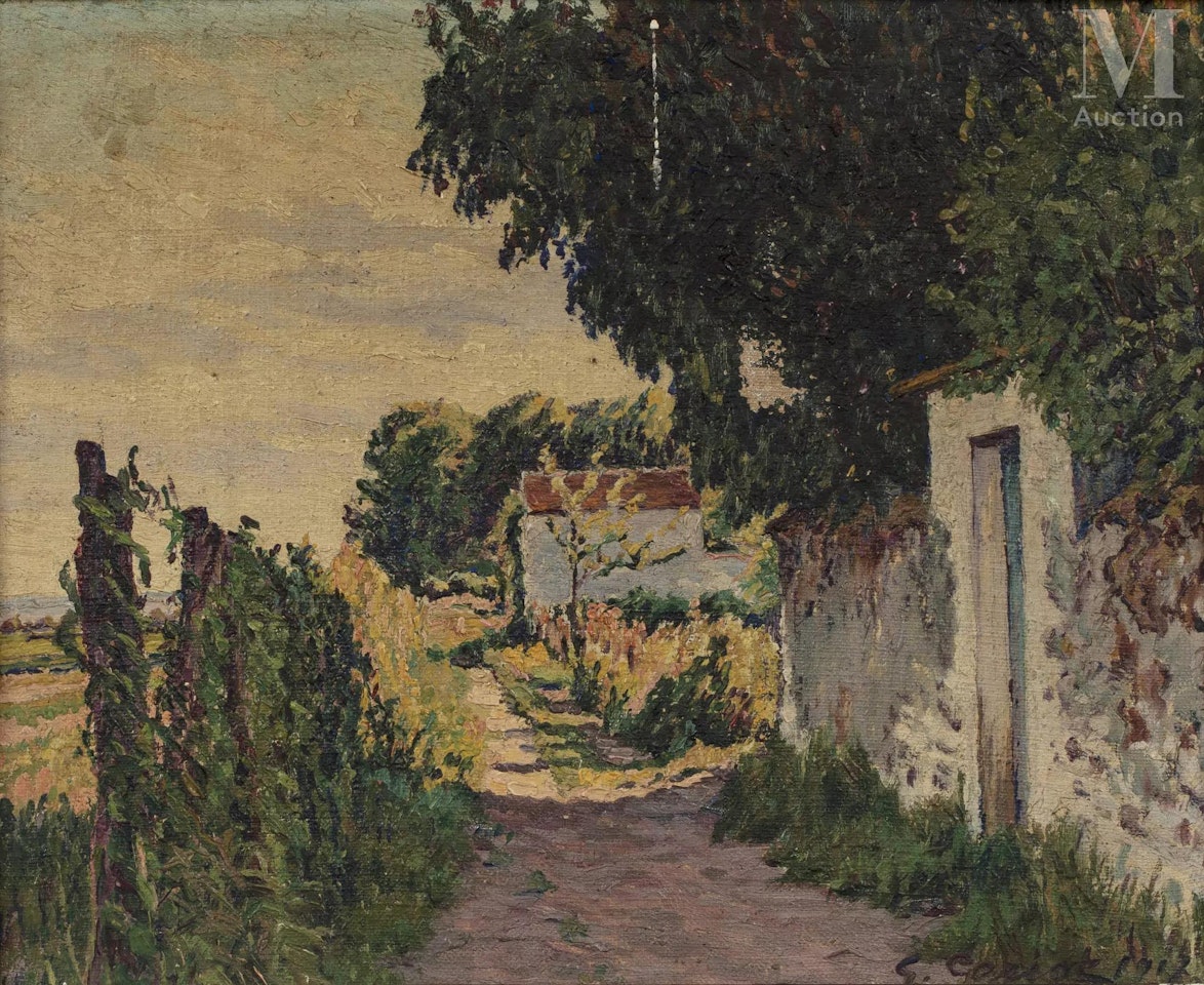 The alley in Guitard in Mandres les Roses by Gustave Cariot
