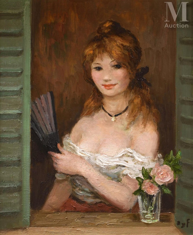 Young red-haired woman by Marcel Dyf