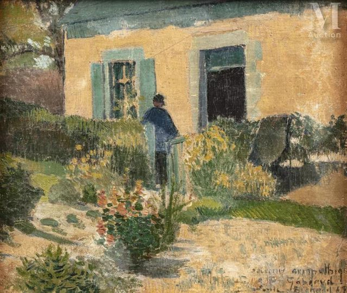 In front of the house by Emile Bernard