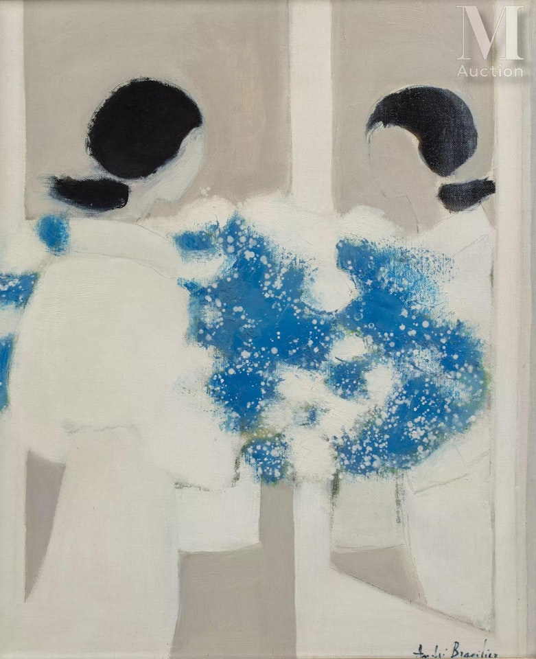 Reflection in the blue bouquet by André Brasilier