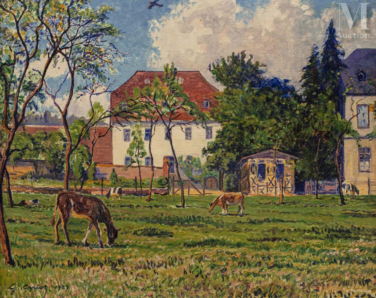 Farm landscape by Gustave Cariot