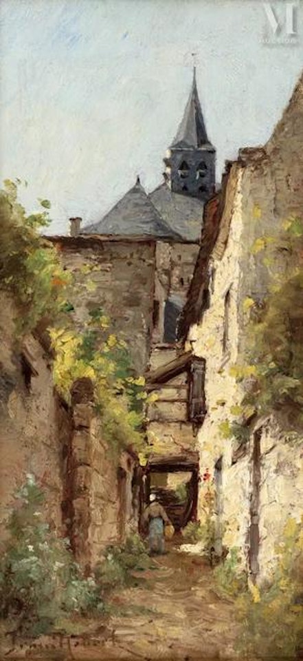 The alley in Candes, also known as Alley of the sisters in Candes by Paul Désiré Trouillebert