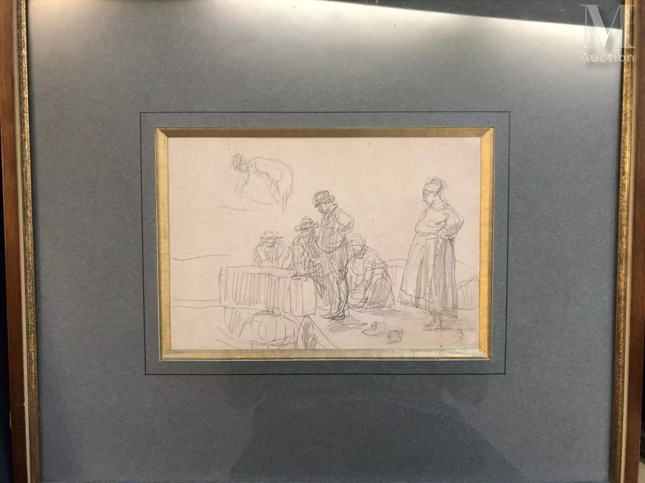 Characters on the port by Eugène Boudin