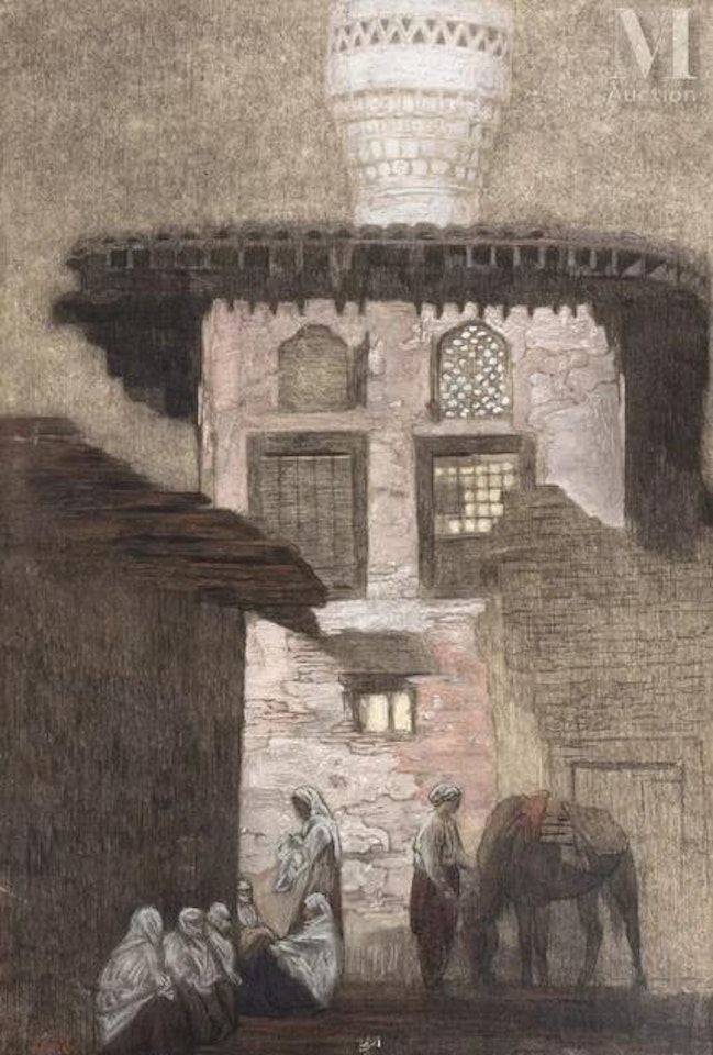 Street scene in Türkiye; Street scene in Salonika by Paul Jouve