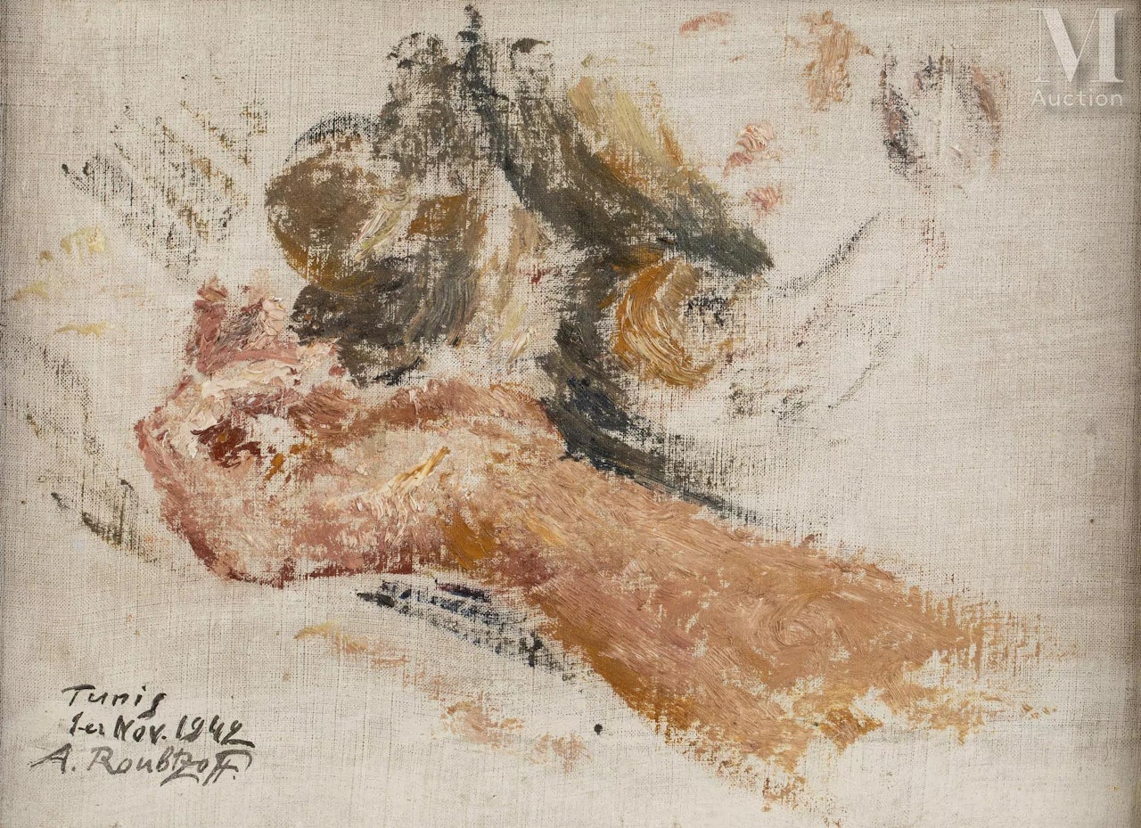 Arm and hand study by Alexandre Roubtzoff