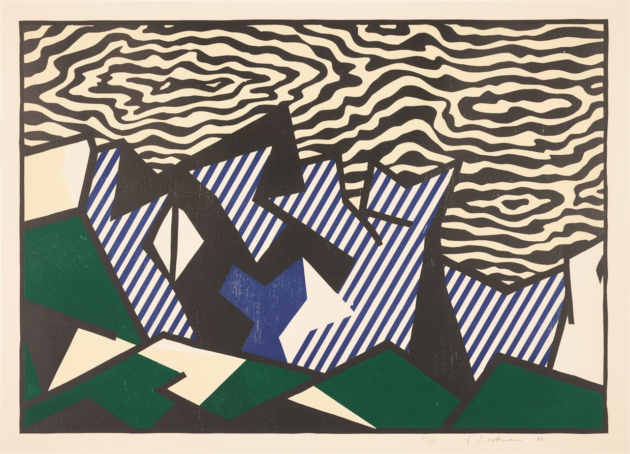 Morton A. Mort , from Expressionist Woodcut Series by Roy Lichtenstein