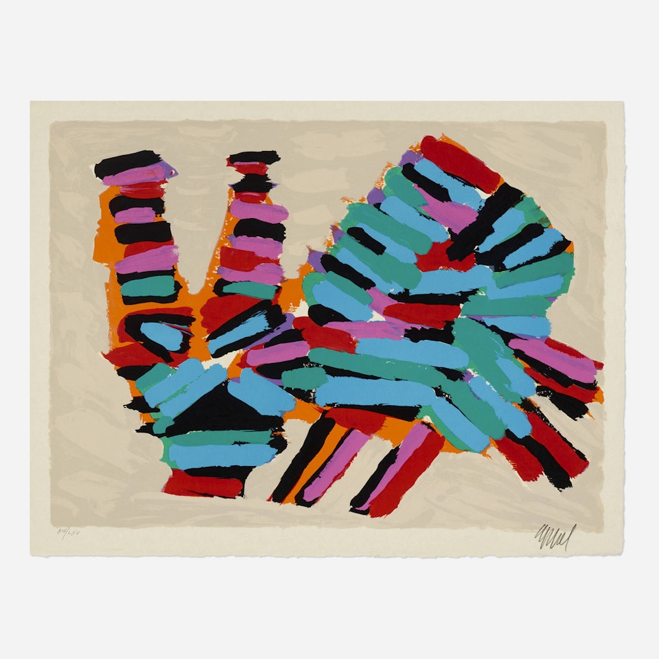 Frightened Cat (from the Cats portfolio) by Karel Appel