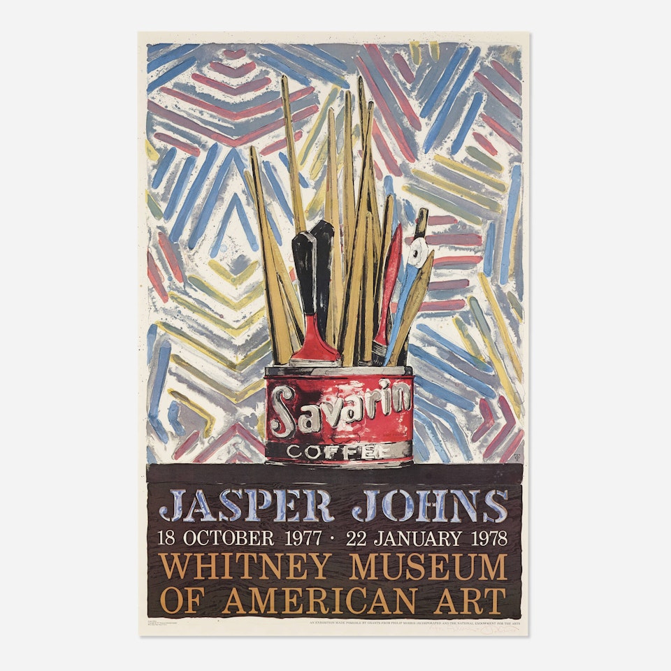 Whitney Museum exhibition poster by Jasper Johns