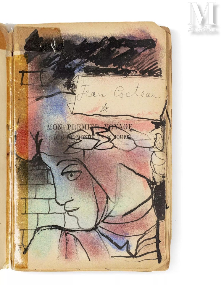 Profile with Phrygian cap/Face with star by Jean Cocteau