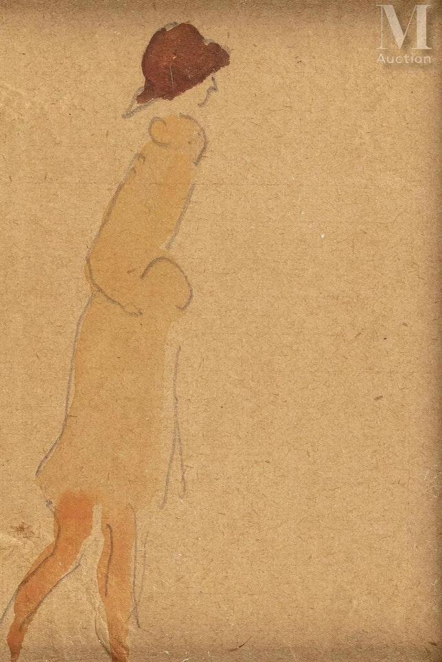 Woman walking to the right by Louis Valtat