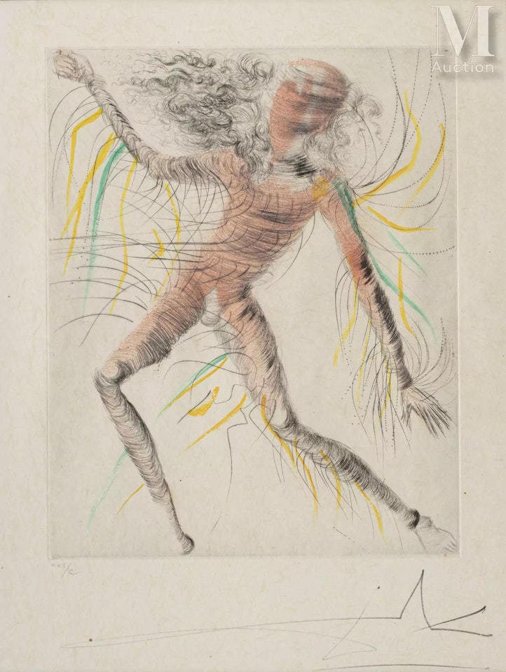 The Cosmonaut. Board from the Hipppies series by Salvador Dali