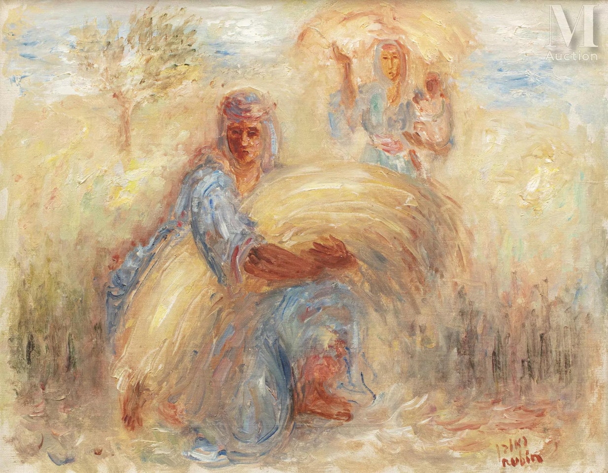 The gleaners by Reuven Rubin