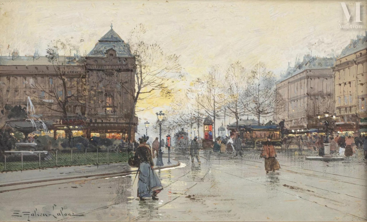 Paris, Pigalle by Eugene Galien-Laloue