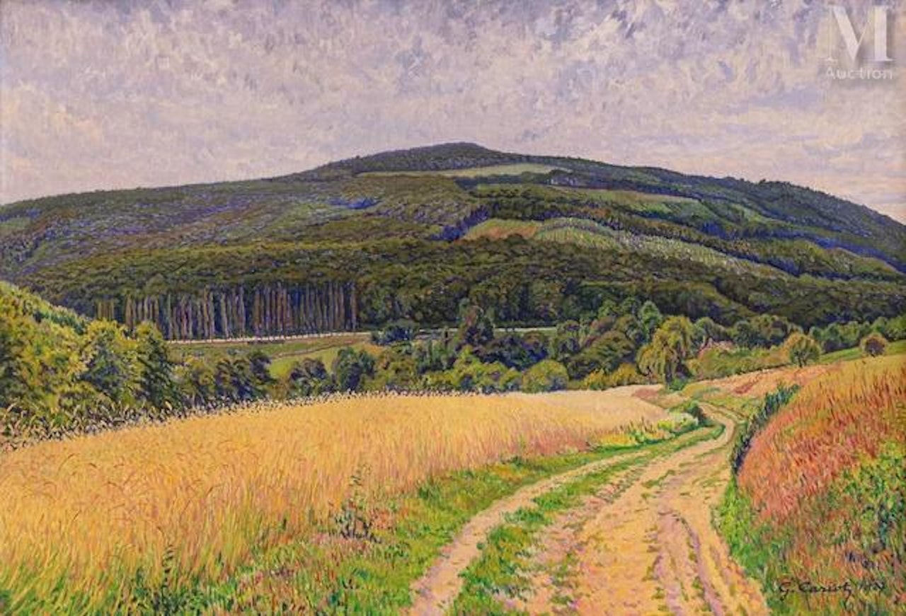 The Hansen-Kopf in cloudy weather in Georgenborn by Gustave Cariot