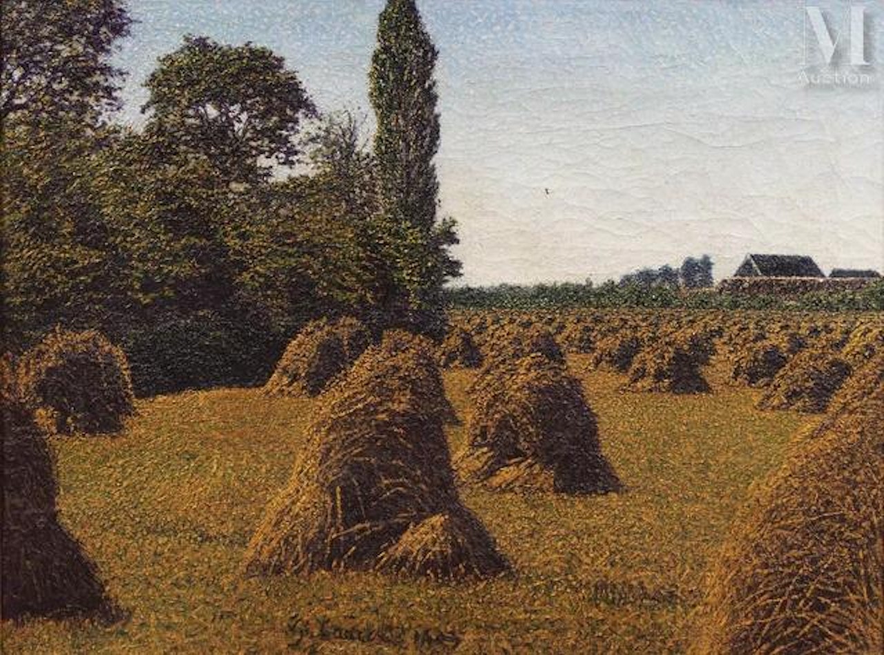 Landscape with millstones by Gustave Cariot