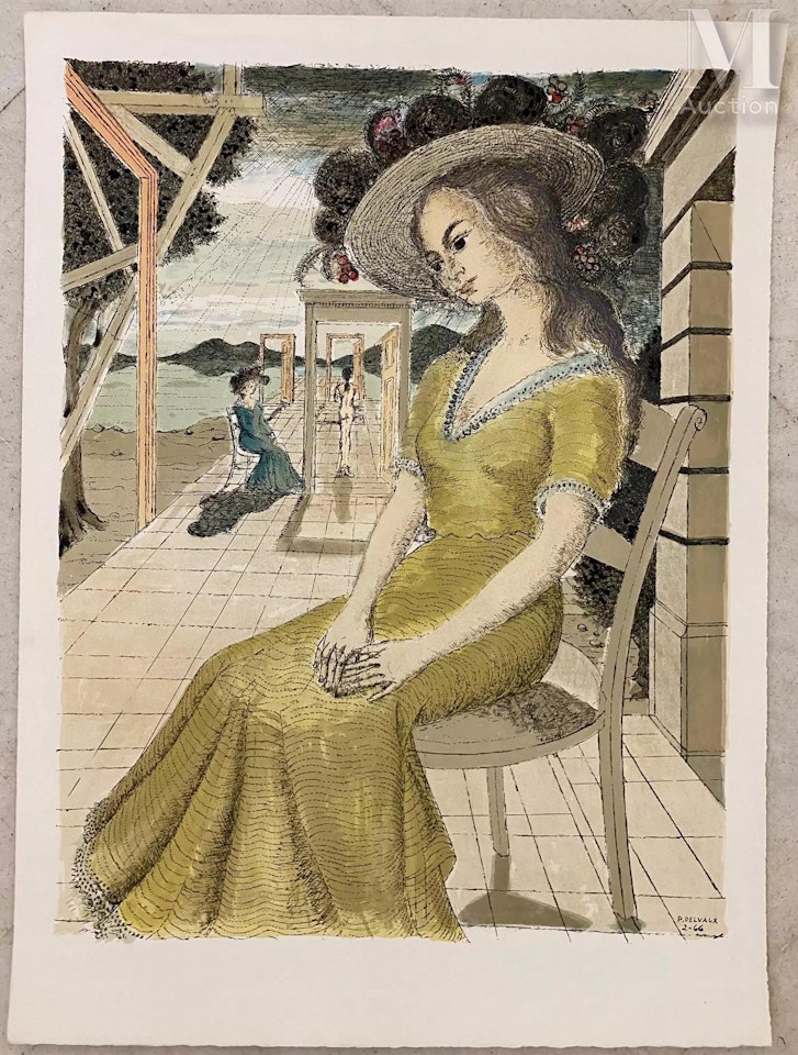 Anne pensive, February 1966 by Paul Delvaux