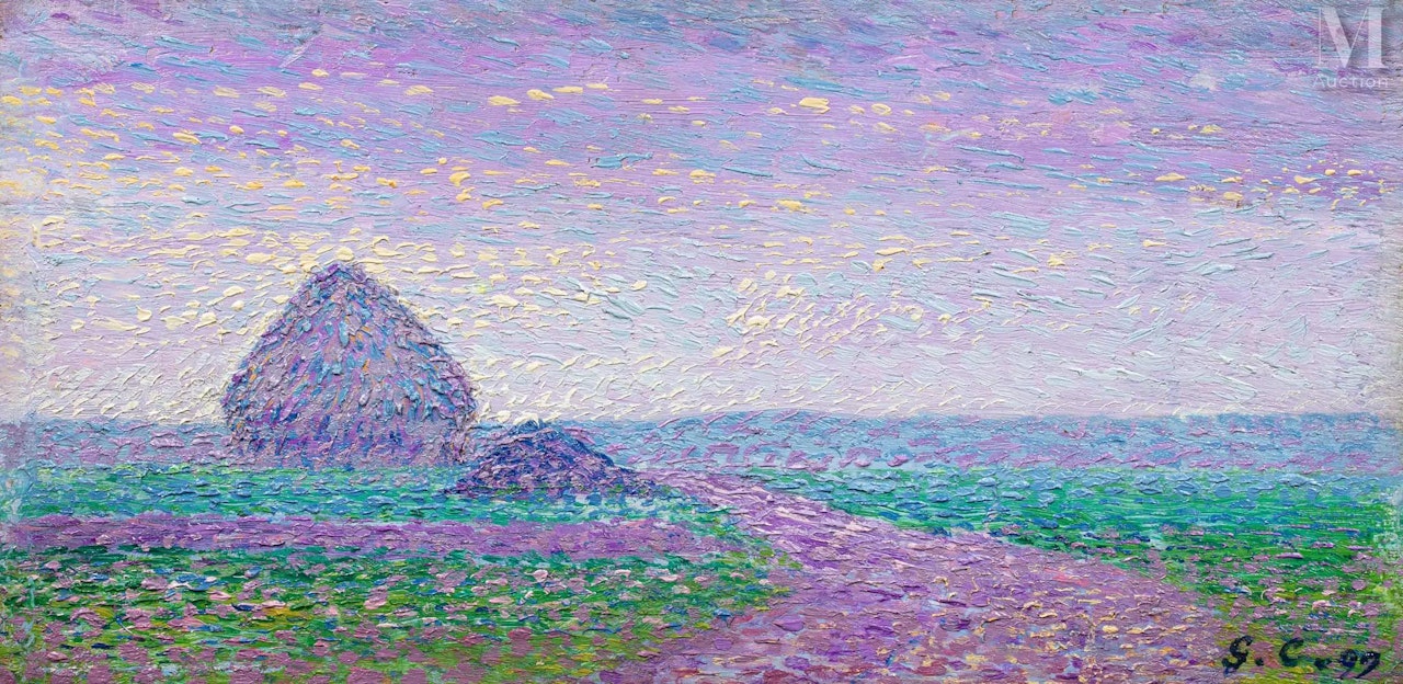 The plain, Study in Perigny by Gustave Cariot