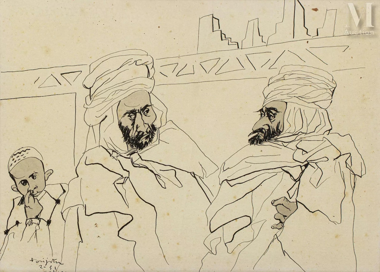Three Arabs by Leonard Tsuguharu Foujita