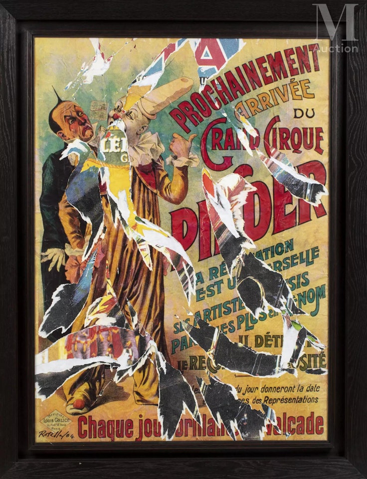 Arrival of the great circus by Mimmo Rotella