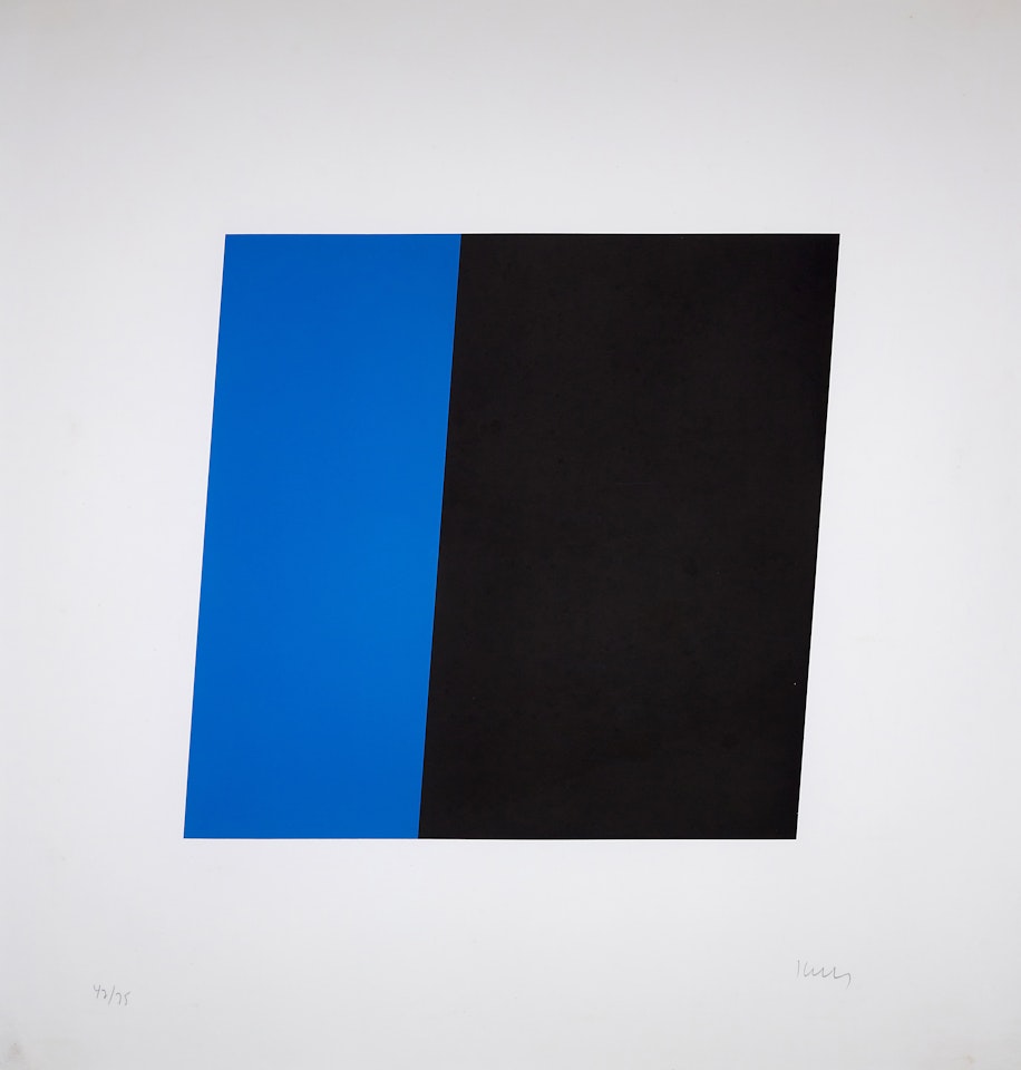 Blue/Black, from Series of Ten Lithographs by Ellsworth Kelly