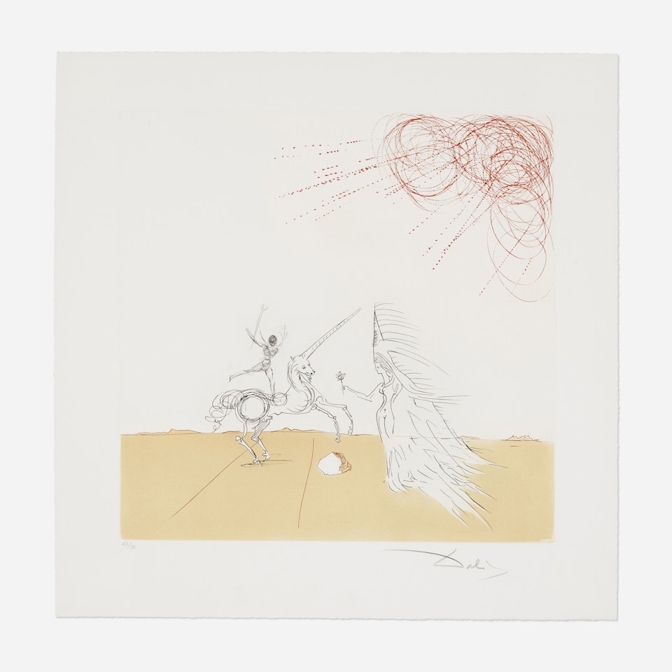 Désert fabuleux (from the Neuf paysages series) by Salvador Dali